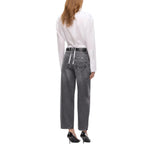 Jeans donna balloon in denim grigio