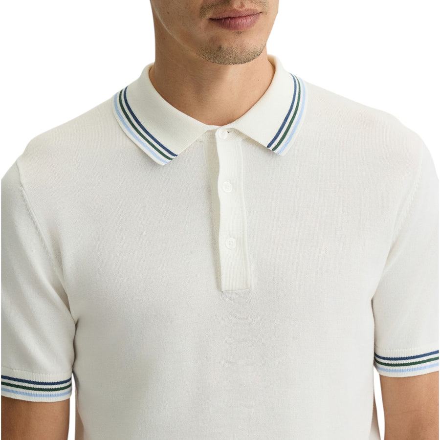 Polo bianca in maglia