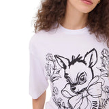 T-shirt donna over con stampa