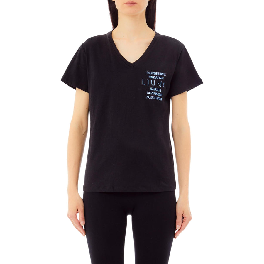T-shirt donna con strass
