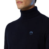 Maglione uomo a collo alto in misto cashmere