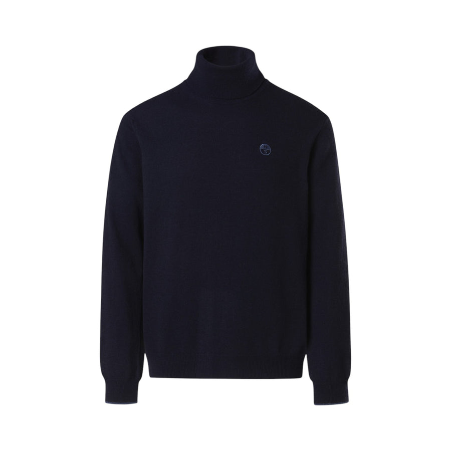 Maglione uomo a collo alto in misto cashmere