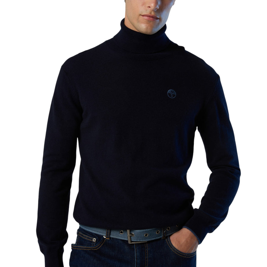 Maglione uomo a collo alto in misto cashmere