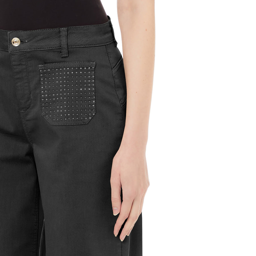 Pantaloni donna flare cropped