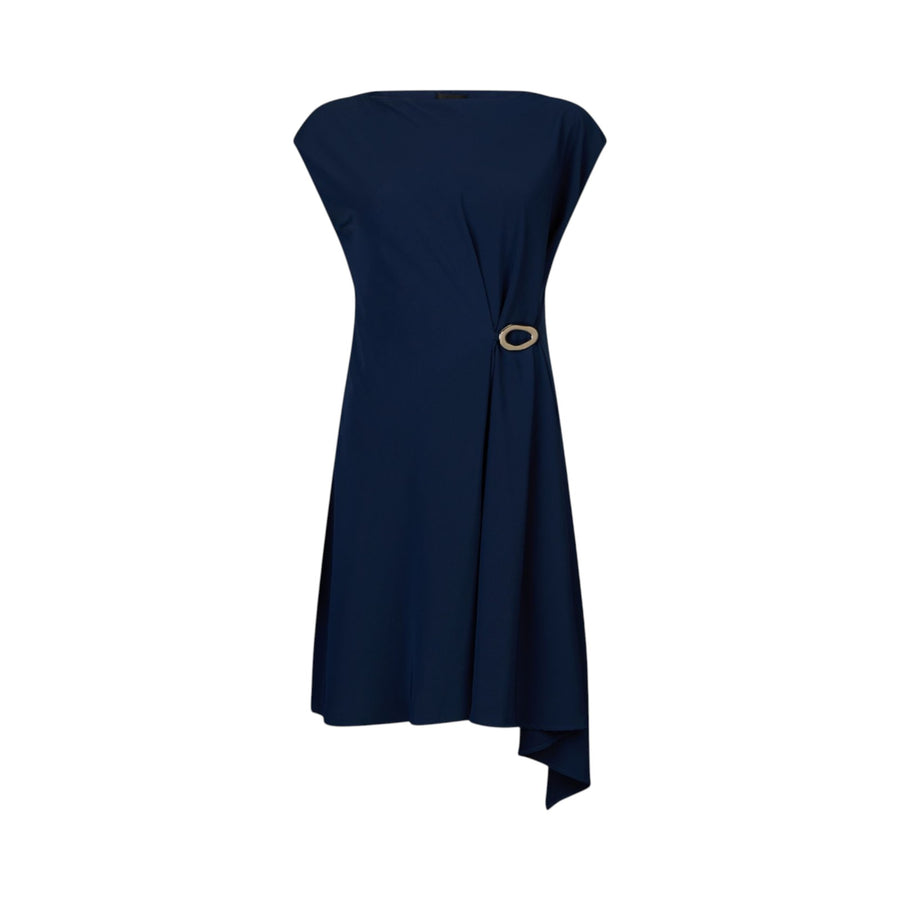 Abito donna corto con drappeggio