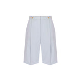 Bermuda donna in crêpe con accessorio gioiello