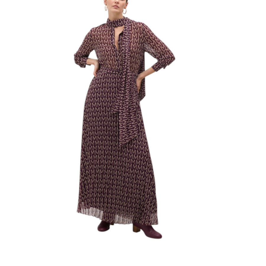 Abito donna Lungo Plissettato con Logo