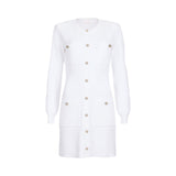 Abito donna in maglia con spalline imbottite