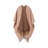 Poncho donna monogram jacquard