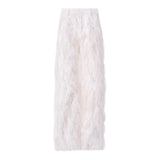 Pantaloni Donna wide leg con piume e strass