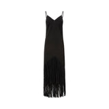 Abito donna lungo sottoveste con frange