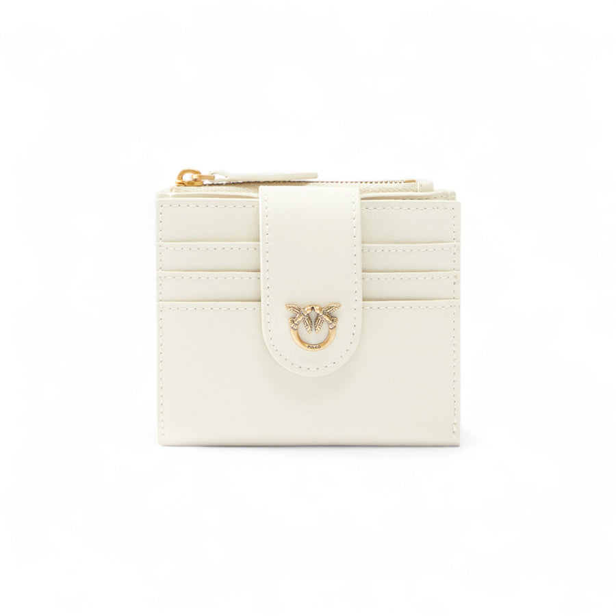 Portafoglio donna zip-around in nappa chevron