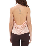 Top donna rosa con schiena scoperta