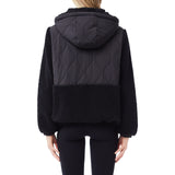 Giubbotto donna corto con zip e cappuccio