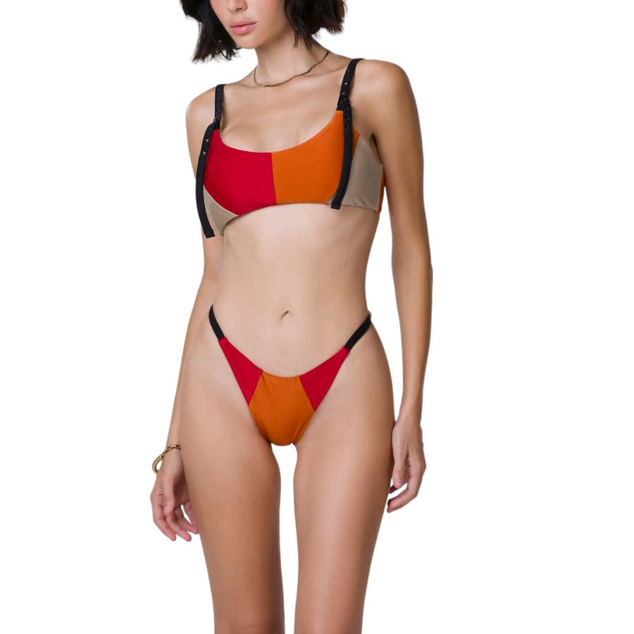 Bikini donna top e slip brasiliano fisso guarda pampa