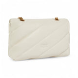 Borsa a tracolla media Love Bag Puff in nappa trapuntata con catena