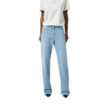 Jeans donna in denim con strass