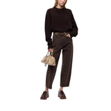 Pantaloni donna barrel fit in bull denim