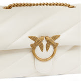 Borsa a tracolla media Love Bag Puff in nappa trapuntata con catena