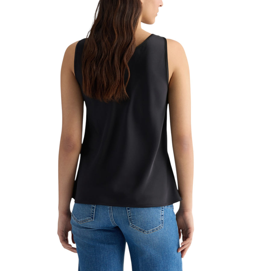 Top donna in raso con pizzo