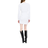 Abito donna in maglia con spalline imbottite