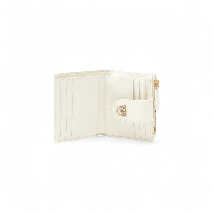 Portafoglio donna zip-around in nappa chevron