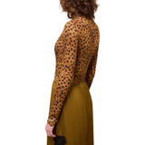 Maglia donna dolcevita animalier