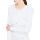 Abito donna in maglia con spalline imbottite