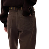 Pantaloni donna barrel fit in bull denim