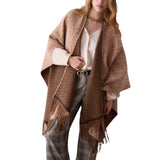 Poncho donna monogram jacquard