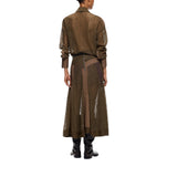 Gonna donna midi svasata in pizzo con inserti