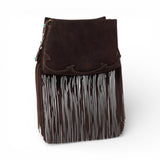 Borsa a tracolla piccola One, Two, Three Bag in suede con frange