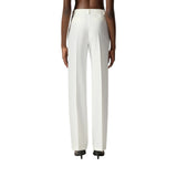 Pantaloni donna in tela con piega stirata