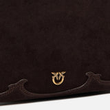 Borsa a tracolla piccola One, Two, Three Bag in suede con frange