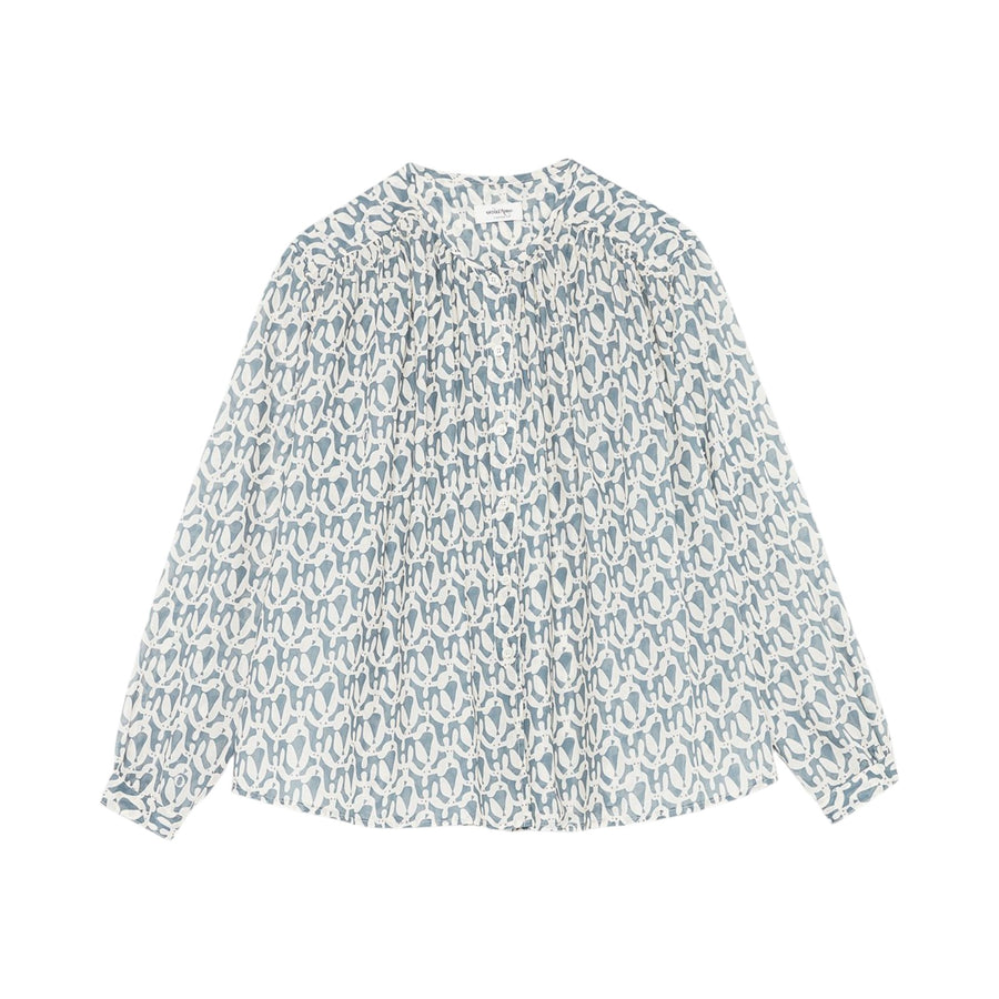 Camicia donna in cotone stampato