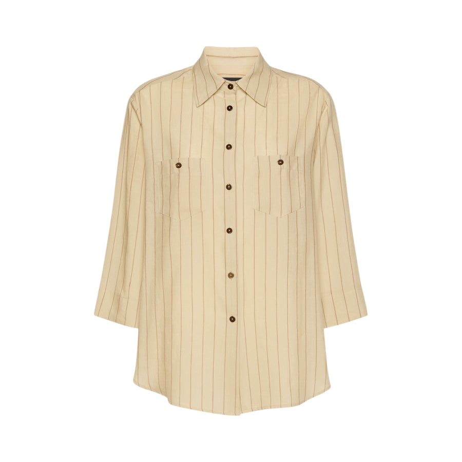 Camicia donna gessata con taschini