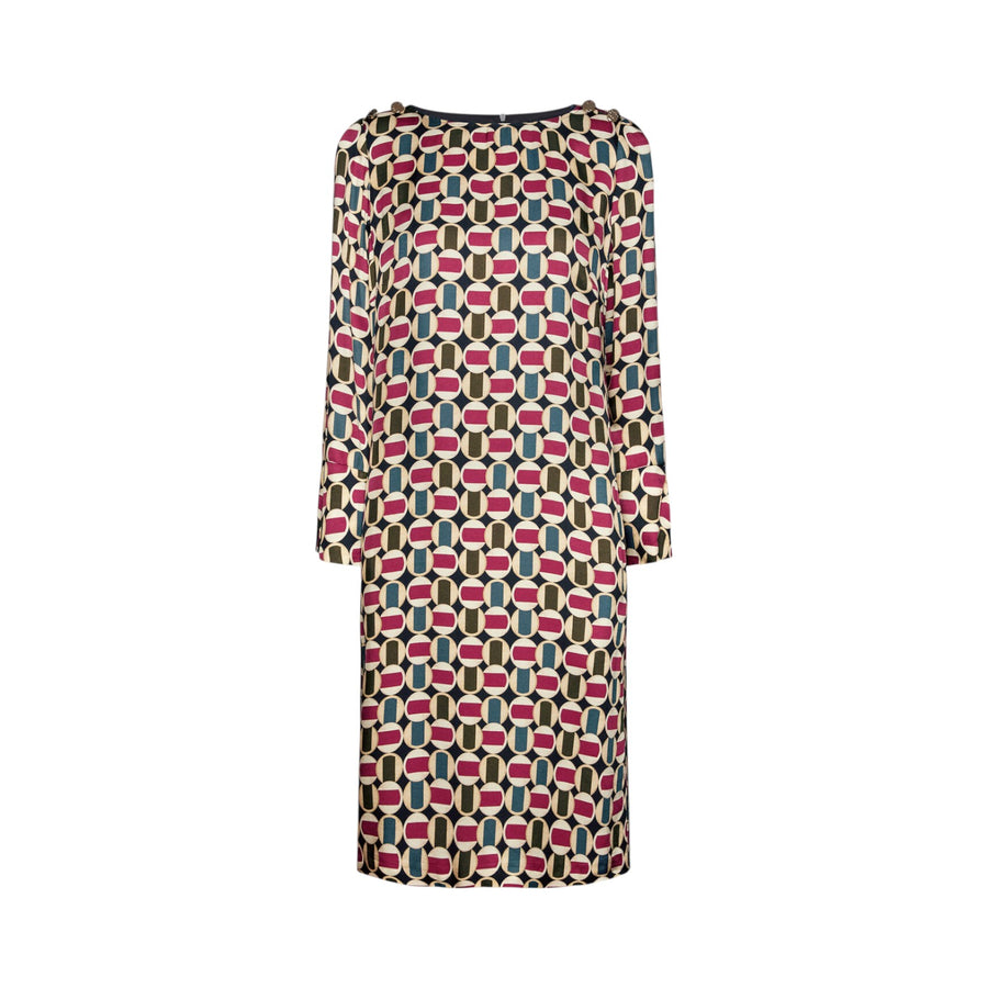 Abito donna dalla stampa geometrica