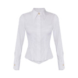 Camicia donna in popeline di cotone
