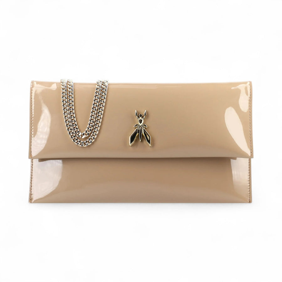 Pochette donna Fly in vernice con catena