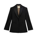 Giacca donna monopetto in lana grain de poudre