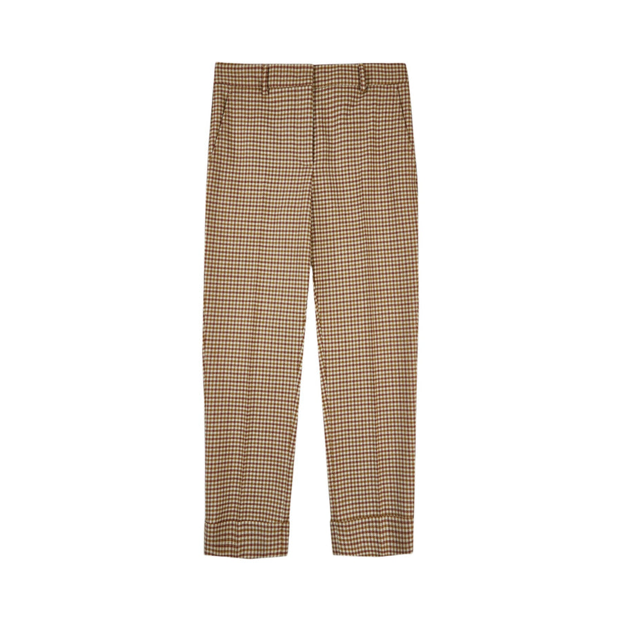 Pantalone donna regular fit in flanella