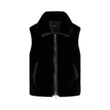 Gilet donna effetto pelliccia con zip