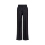 Pantalone donna regular fit in flanella stretch