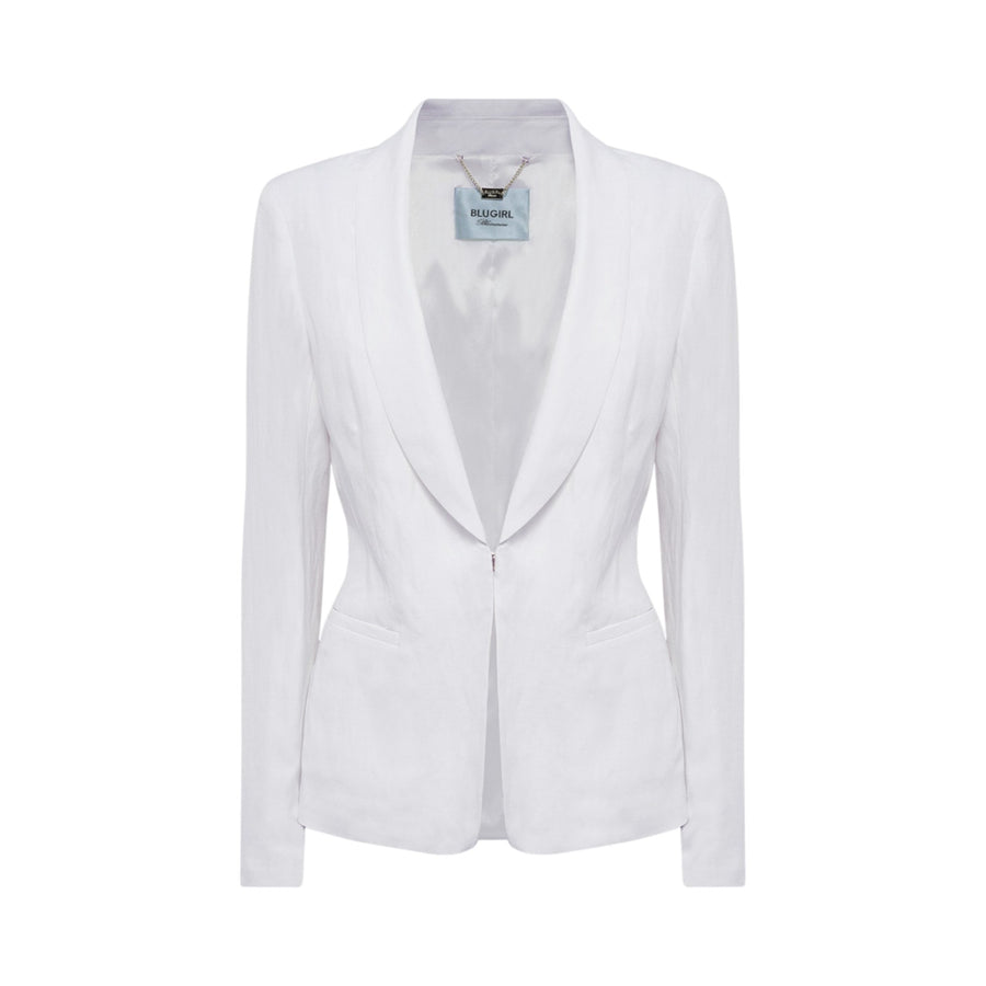 Giacca donna blazer slim in misto lino