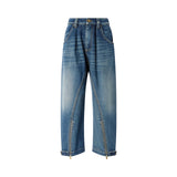 Jeans donna balloon con zip