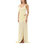 Abito donna lungo bustier con paillettes