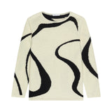 Maglia donna con intarsio ad onde