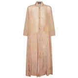 Camicia donna lunga in organza stampata