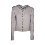Cardigan donna di lana ricamato