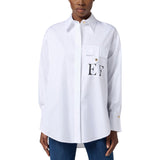 Camicia donna in popeline di cotone a righe